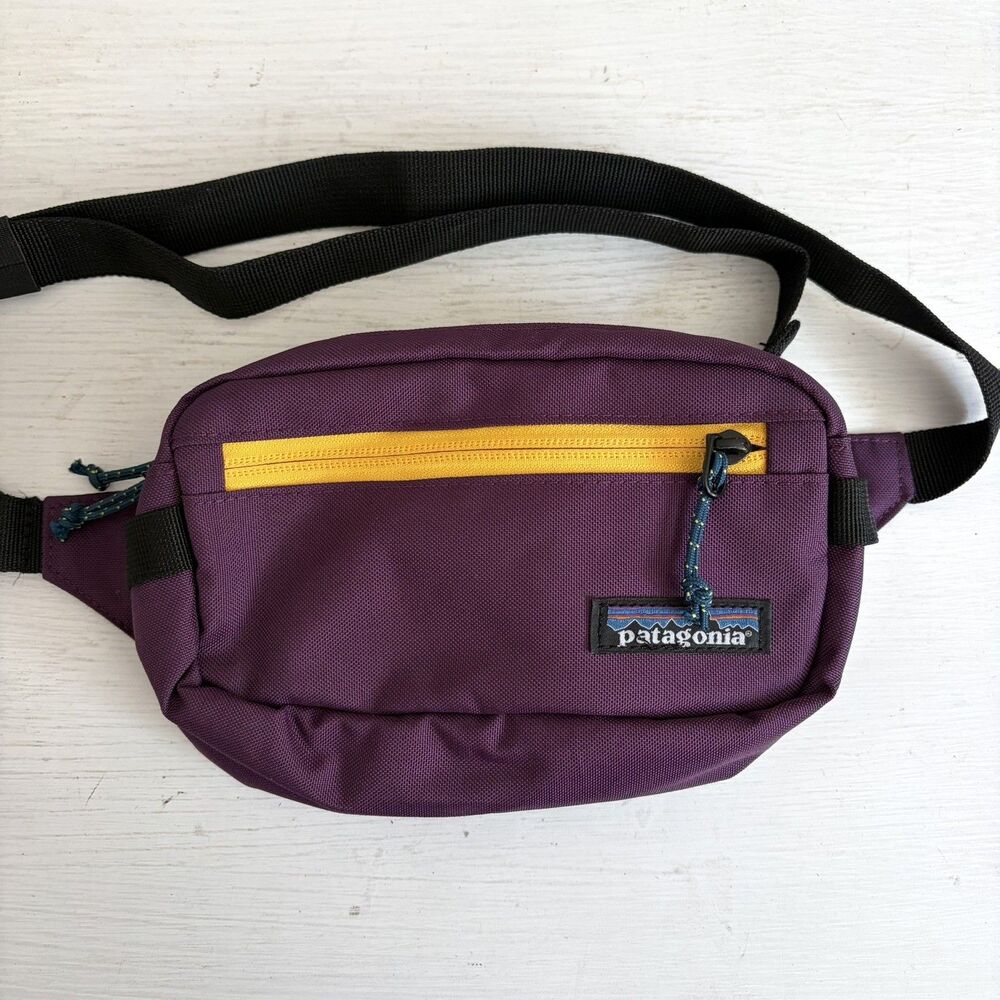 Patagonia Terravia Mini Packable Hip Pack Purple Yellow Outdoor Belt Bag